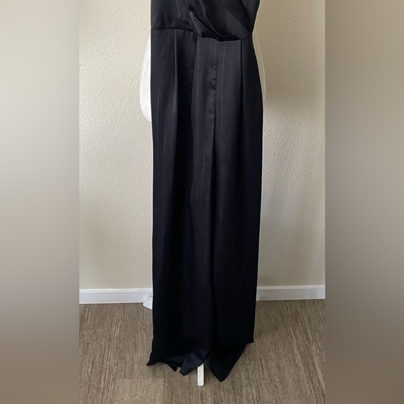 Donna Karan - V-neck Pinstripe Jumpsuit - Picture 7 of 9